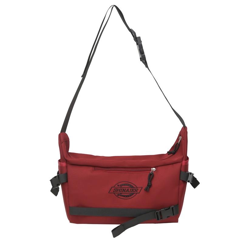 

Женская сумка через плечо, мужская сумка через плечо большой емкости для велоспорта, студенческая сумка-мессенджер красный