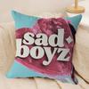 Sad Boyz Pillow Covers Cartoon Sofa Decorative Home Double-sided Printing Short Plush Cute Cushion Cover