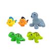 MOC Tier Szene Bausteine Katzen Hunde Schafe Schweine Hühner Adler Papageien Delfin Zoo Rahmen Zubehör DIY Spielzeug Steine T14