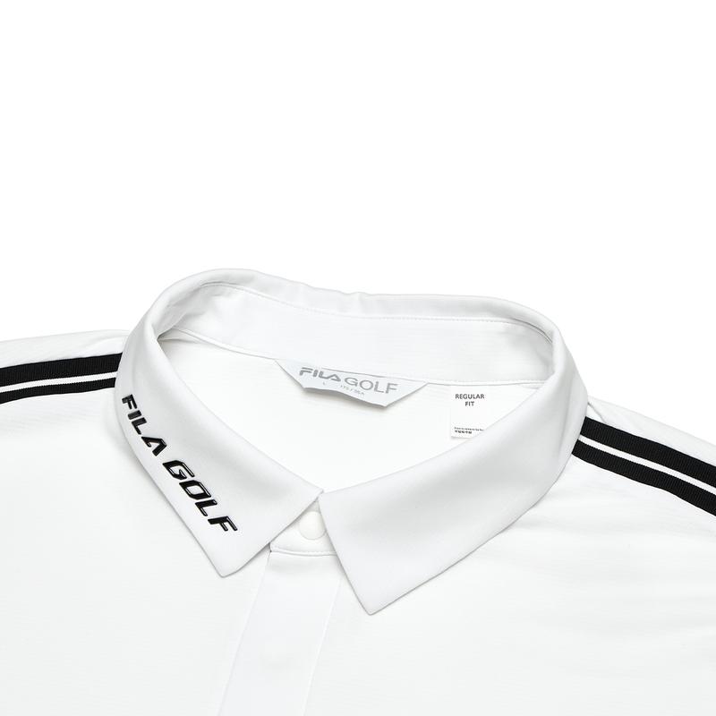 New FILA Golf Series Polo Shirt Men's Jade White A61M425105FWT