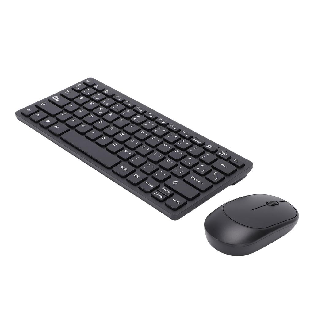 Spanish Wireless Keyboard 78 Keys Keyboard and Mouse for PC Laptop Thin and Lightweight