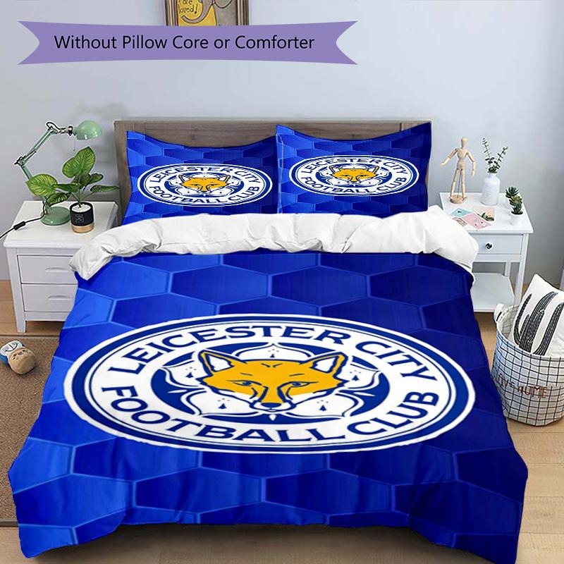 City Football Club Printed Pattern Duvet Cover Set – includes 1 duvet cover and 2 matching pillowcases Bedroom decor Christmas gifts