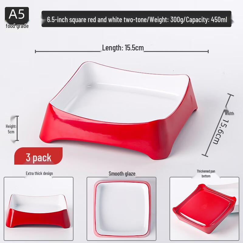 VAKADA Stackable Melamine Serving Plate