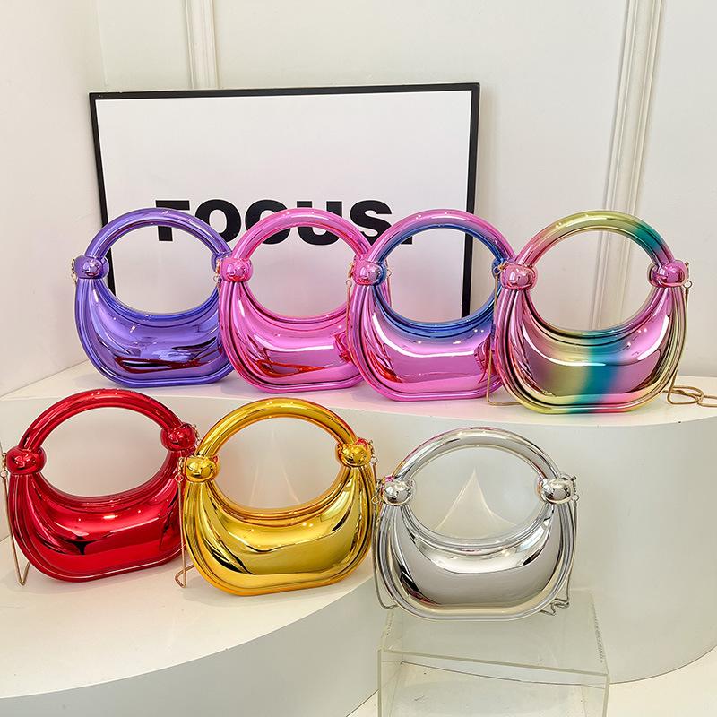 Acrylic Box Bag 2025 New European and American Fashion Candy Color Internet Celebrity Women Chain Crossbody Dumpling Bag Tide