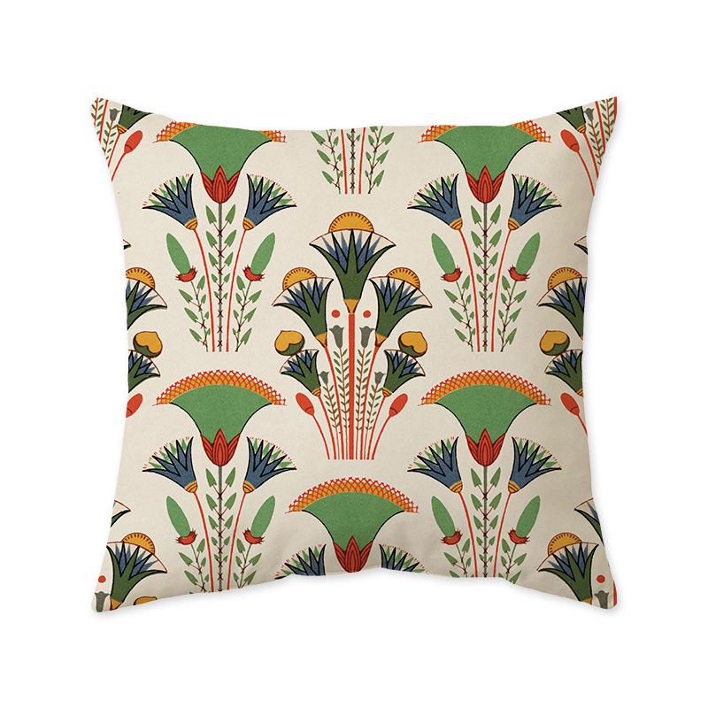 Nordic Geometric Ultra-Soft Cushion Cover, Retro Indian Light Luxury Sofa & Bedroom Lumbar Pillow