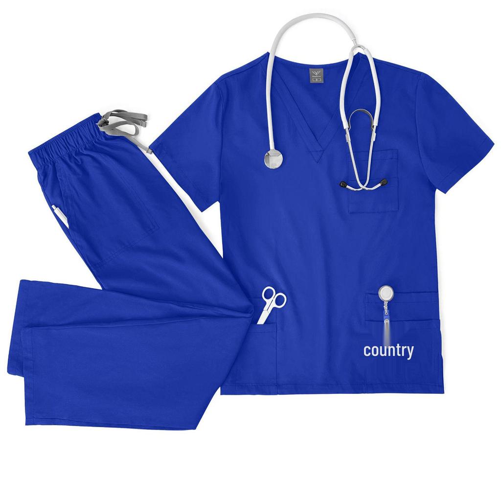 Veterinarian Workwear Set: Operating Room Gown for Nurses and Dental/Oral Surgery Procedures.