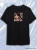 TeeSensation Black Crew Neck Short Sleeve T-Shirt with Levi Ackerman Attack On Titan Anime Print