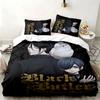 Black Butler 3pc set Perfect for bedroom use Comfortable bedding set includes a duvet cover and two pillowcases Ideal birthday or Christmas gift