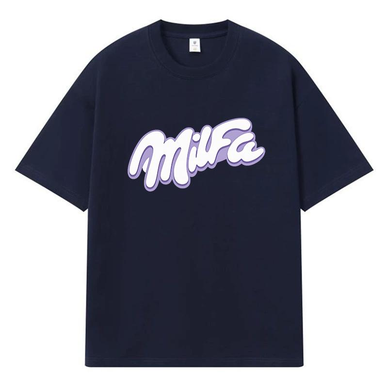 2026 Milfa Printed Graphic Streetwear Y2k Harajuku Men Women Clothes 100% Cotton T Shirt Casual Oversized Summer Men T-shirt