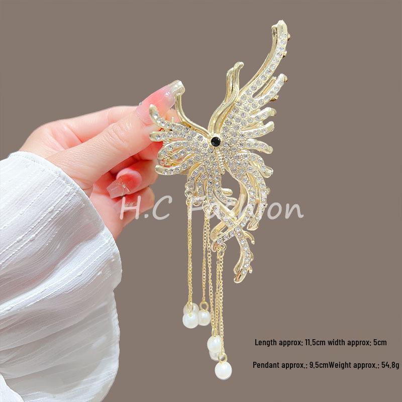 Lily of the Valley Floral Tassel Hair Claw - Ancient Style Women's Accessory