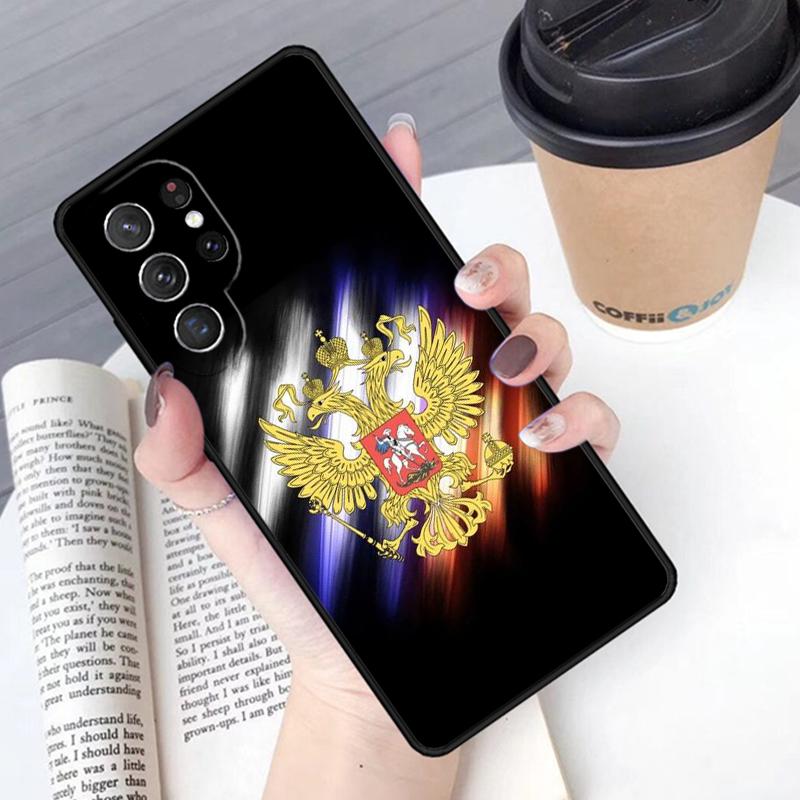 Russia Flag Phone Case Cover For Samsung Galaxy S24 S25 Ultra S21 S22 Ultra S10E Note 10 Plus Note 20 FE S23