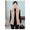Women's Solid Color Lambswool Vest Short Style Grained Velvet Vest