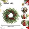 Christmas Wreath Decorative Hanging Garland With Pine Cones Red Berries Wall Door Home Holiday Decoration