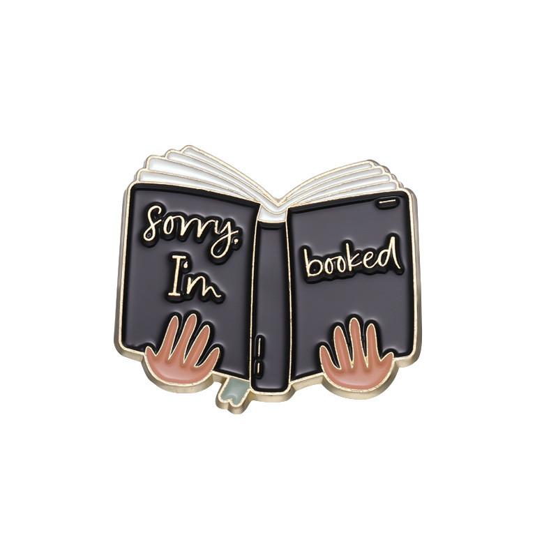 Alloy Stylish Brooch With Playful Cartoon Flowers And Letters Perfect For Unique Fashion Statements