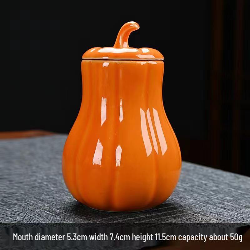 Persimmon Tea Scented Ceramic Candy Jar and Candle Holder