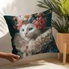 Federa Cuscino Persona Gatto Regina Gatti Copricuscini in Lino Per Divano Decorativo Cuscini per Casa Federe Cuscini per Sedile Auto