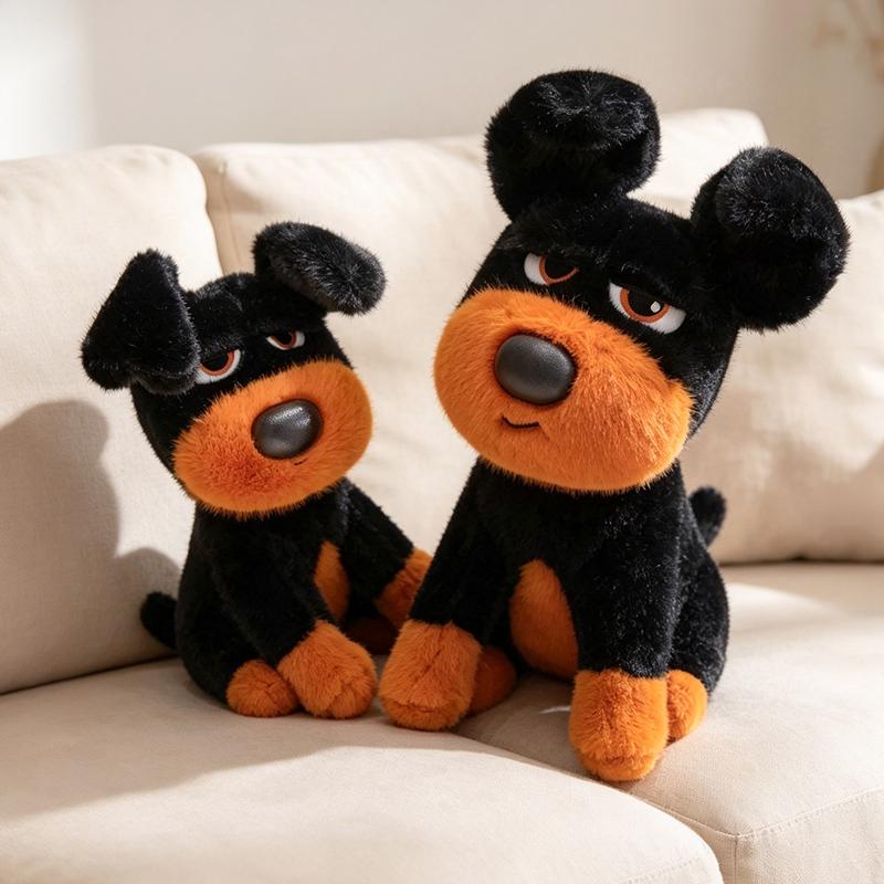 Novelty Cute Orange Dog Plushie Soft Stuffed Doll Cartoon Handsome Dog Stuffed Animals Toys Kid Birthday Gifts Decor