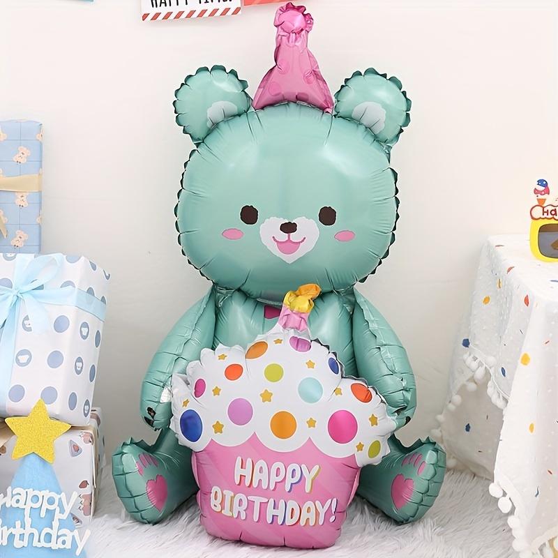 Fødselsdagskage Ballon med Fod Stående Folieballon Sød Kageballon Børn Dreng Pige Fødselsdagsfest Dekoration Forsyninger Baby Shower