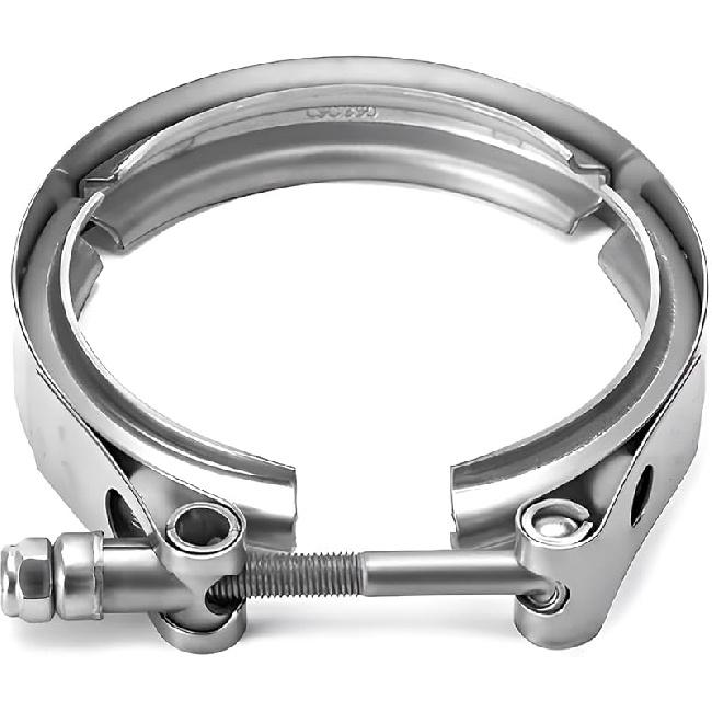 4 Inch V Band Clamp,Male Female 304 Stainless Steel Quick Release Flange Exhaust Clamp, V-Band For Pickup Truck Turbo Downpipe Exchange Exhaust