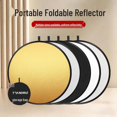 Riflettore Fotografico Pieghevole 5-in-1 per Illuminazione da Studio e Ritratti