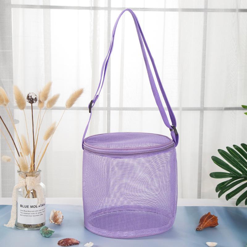 Net Yarn Shell Storage Bag Beach Three-dimensional Circle Dredging Bucket Toys Finishing Collection Bag