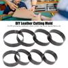 8PCS Round Shape Leather Cutting Dies Set with Storage Case Hollow Punching Die  for DIY Handmade