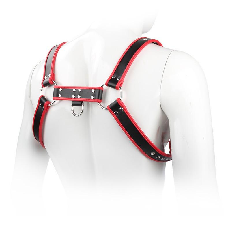 Men's Sexy Leather Fetish Clubwear Bustier Set