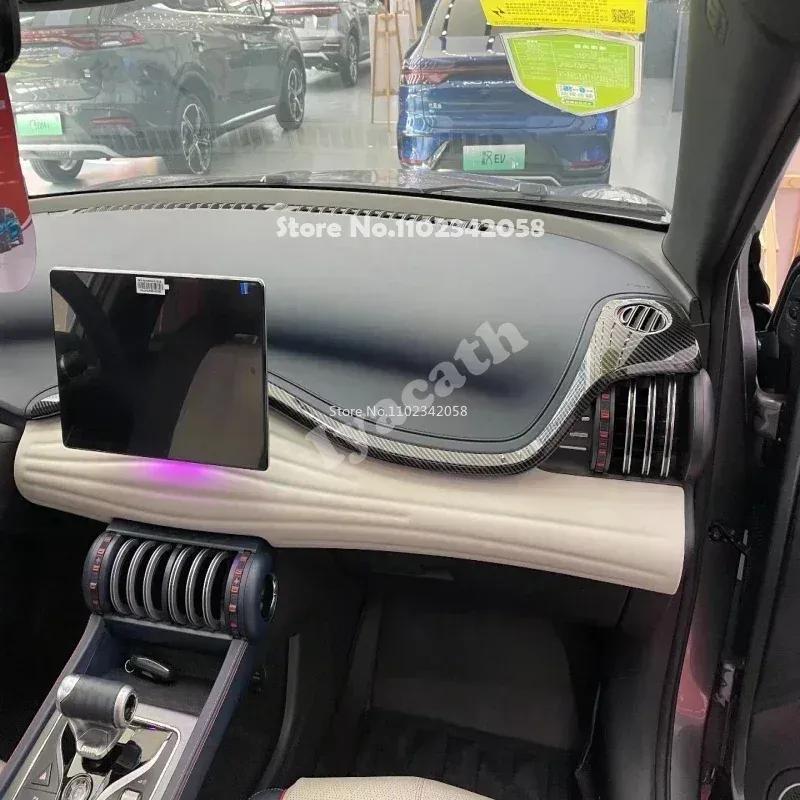 L/RHD For BYD ATTO 3 YUAN PLUS ABS front dashboard side air condition outlet cover Center Console panle Cover Sticker