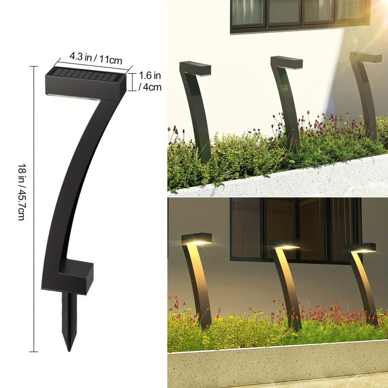 

2026 NEW 2/4/6PCS Solar Energy Garden Floor Lamps, Seven-shaped Lawn Garden, LED Park Atmosphere, Outdoor Landscape Night Light 2PCS