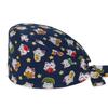 Women Men Cute Cat Printed Scrub Cap Breathable Cotton Medical Surgical Cap Adjustable Doctor Nurse Working Hat