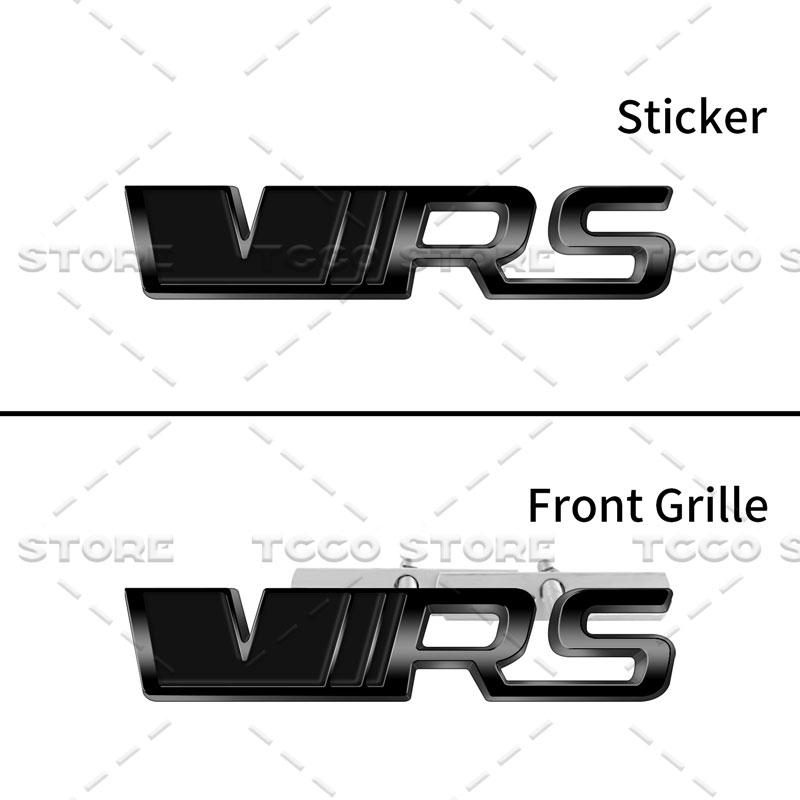 3D Chrome Metal Car Styling VRS Logo Front Grille Emblem Sticker For Skoda Octavia Fabia Rapid Superb Kodiaq Rear Trunk Decor