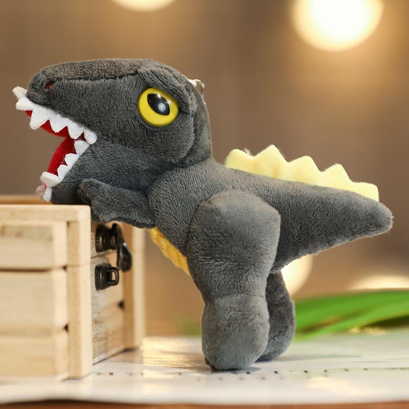 

Cute Dinosaur Mini Plush Keychain Cozy Trex Toy Perfect For Decorations Bag сірий колір