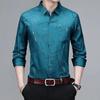 Men's Casual and Fashionable Long Sleeved Printed Shirt, Non Ironing and Wrinkle Resistant Business Top