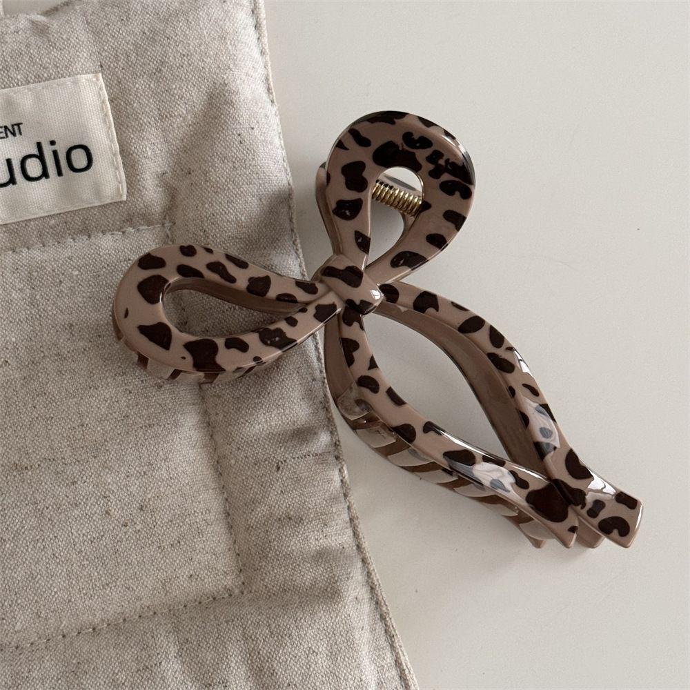 Leopard Print All-Match Shark Hair Clip for Women