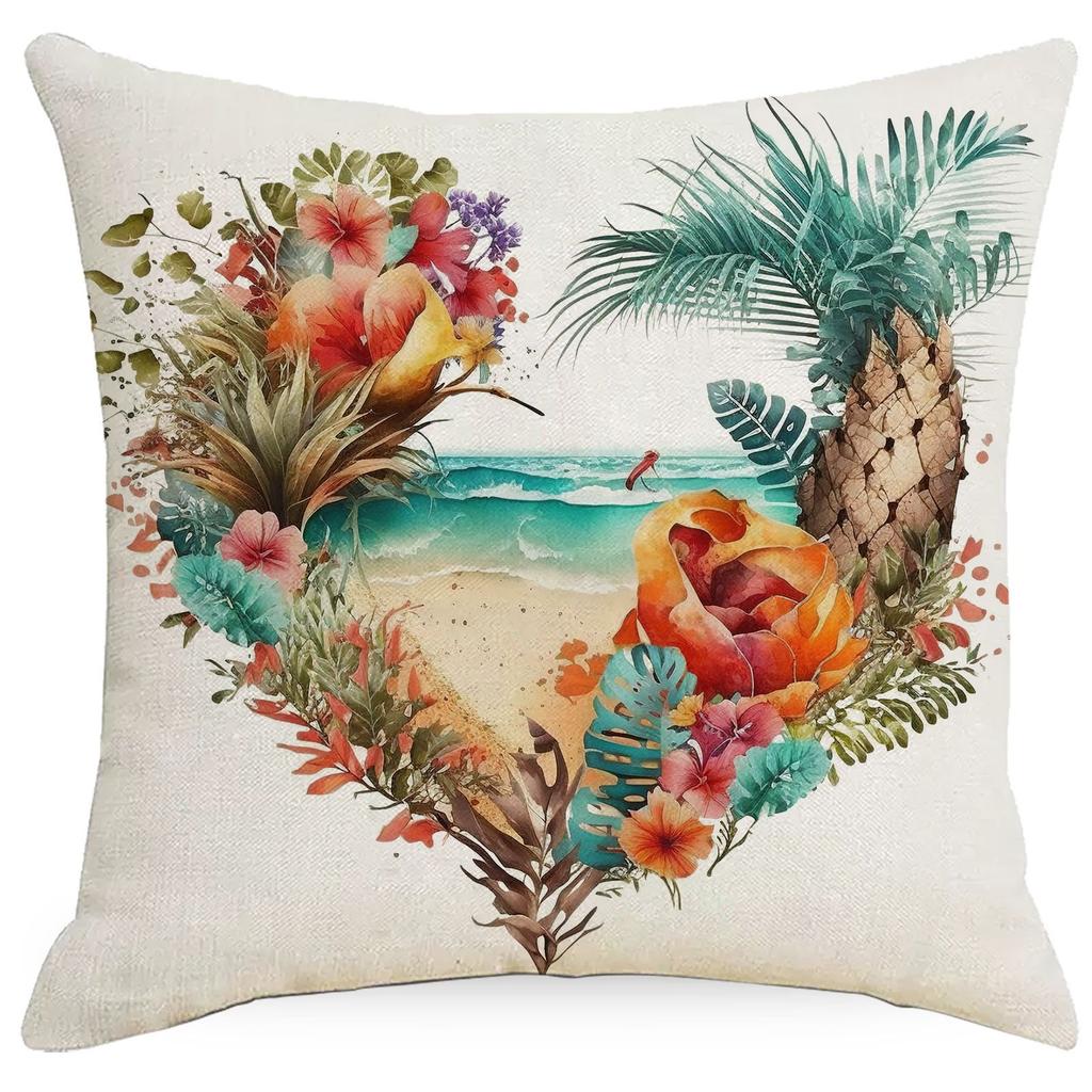 Summer Beach Scenery Pillow Case Sofa Living Room Pillow Case Home New Style