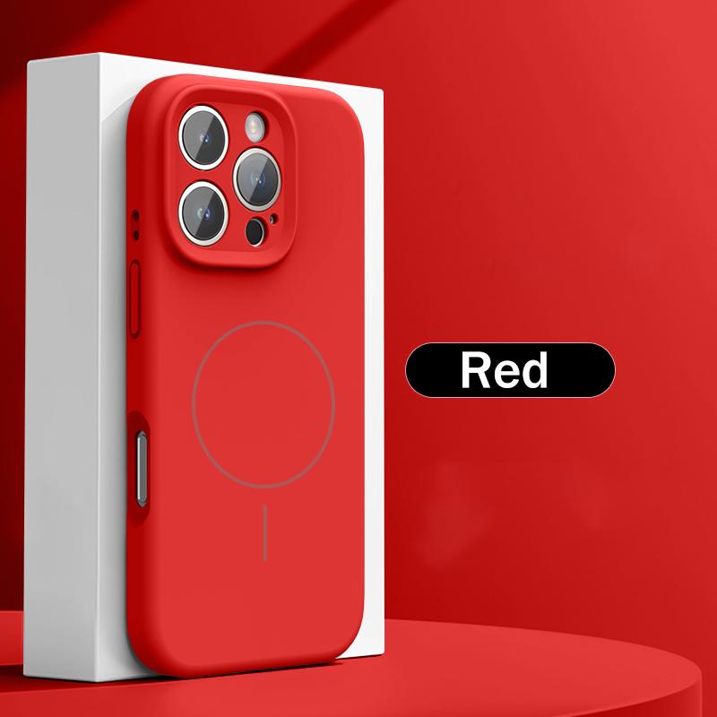 

Liquid Silicone Case for iPhone 16 16E 15 14 13 12 11 Pro Max Plus Soft Wireless Charge Magsafe Magnetic Shockproof Cover For iPhone 16 Pro