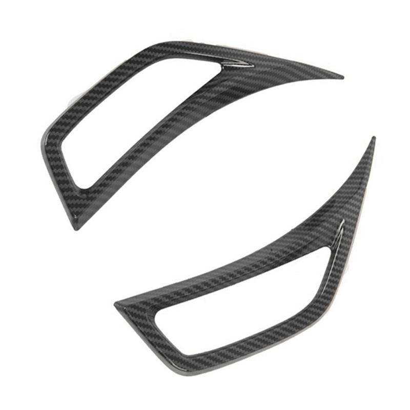 Carbon Fiber Look Fender Side Air Vent Trim Cover For Jeep Wrangler JL 2018-2025 Car Body Fender Plate Trim