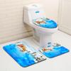 Christmas Bathroom Floor Mat Toilet Three-Piece Set