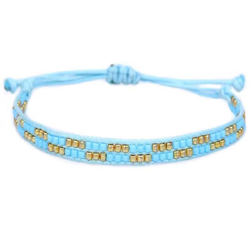 Bohemian Miyuki Seed Bead Wrap Bracelet Women Men Boho Handmade String Woven Slide Knot Adjustable Bracelets Jewelry