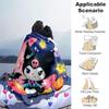 1pc Starry Night Sky Kuromi Design Blanket, Soft Throw for Home Decor, Perfect Gift for Family and Friend, Seasonal Use, Cozy Bedding Cover, Living Ro