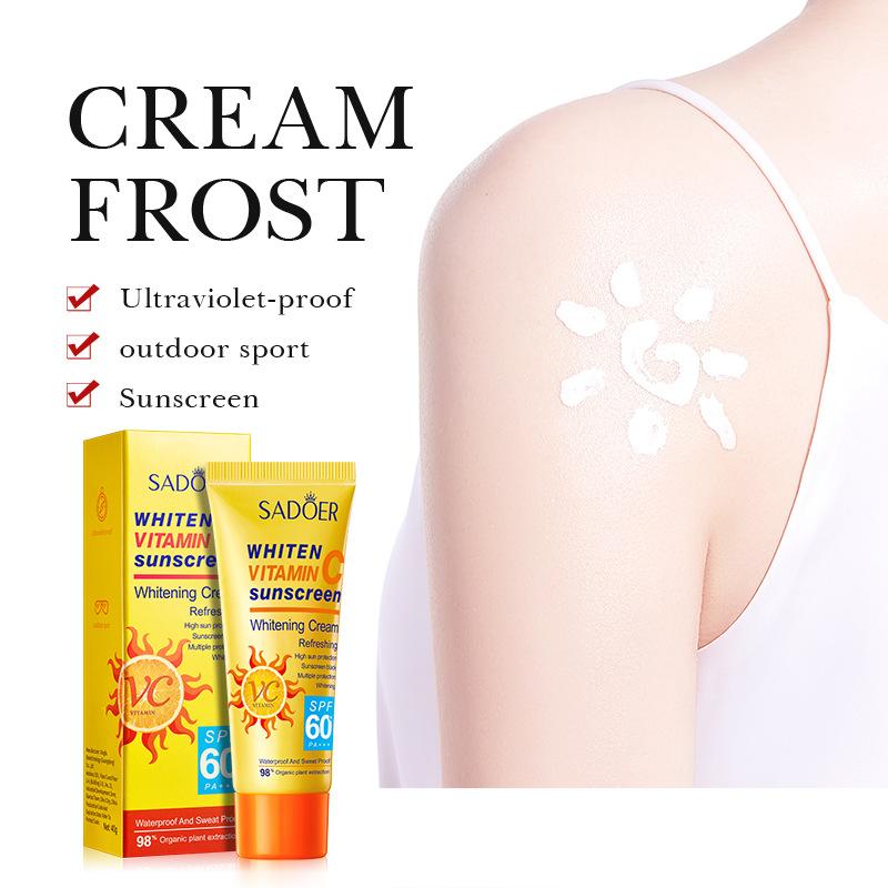 Krem przeciwsłoneczny SPF60 + VC SADOER Witaminy C Izolacja Odświeżający Krem Przeciwsłoneczny