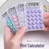 Compact Transparent Mini Calculator for Kids and Office Use