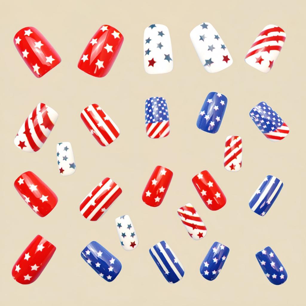 Removable Nail Wraps 24 Pieces Set Various Patterns Self Adhesive Nail Stickers Easy Application and Removal Durable Nail Art Accessories