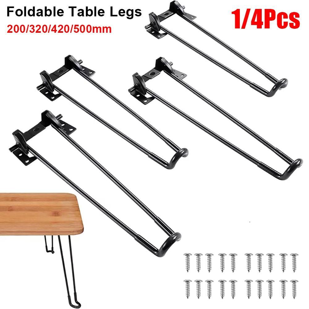 1/4Pcs Folding Support Furniture Legs Metal Table Replacement Legs  Coffee Table Feet Accessories