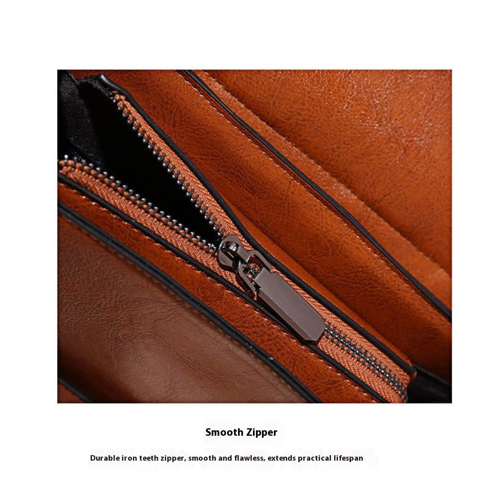 Versatile Leather Women's Bag Oil Wax Cowhide Women's Backpack Backpack