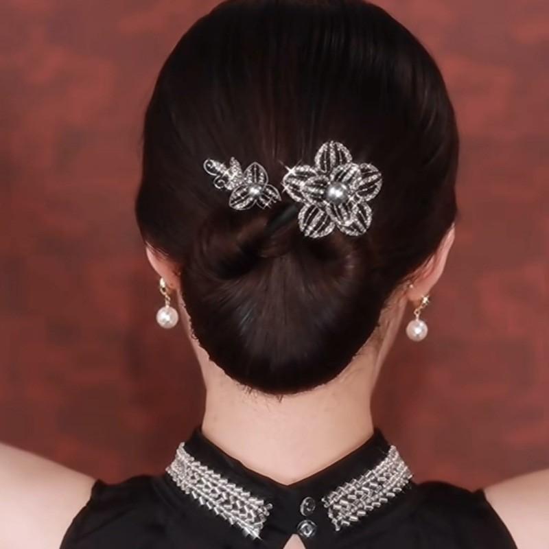 Ins Style Elegant Lazy Hair Curler Fshion Flower Fashion Flower Roller Hair Curler Lazy Hairpin Butterfly Hair Clips For Girls