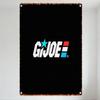 Vintage G.I. JOE Metal Tin Sign, Retro Aged Framed Metal Plate Wall Decor with Bold Logo for Man Cave, Bar, Home, Club Decoratio