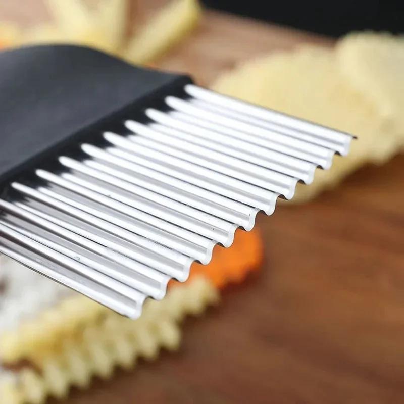 Coupe-pommes de terre en acier inoxydable Coupe-pâte Fruits Coupe-légumes Gadgets et accessoires de cuisine Articles