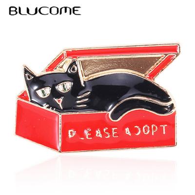 Weihnachten süße Katze Form Anime Broschen Emaille Handwerk für Frauen Männer Pullover Schal Hijab Pins