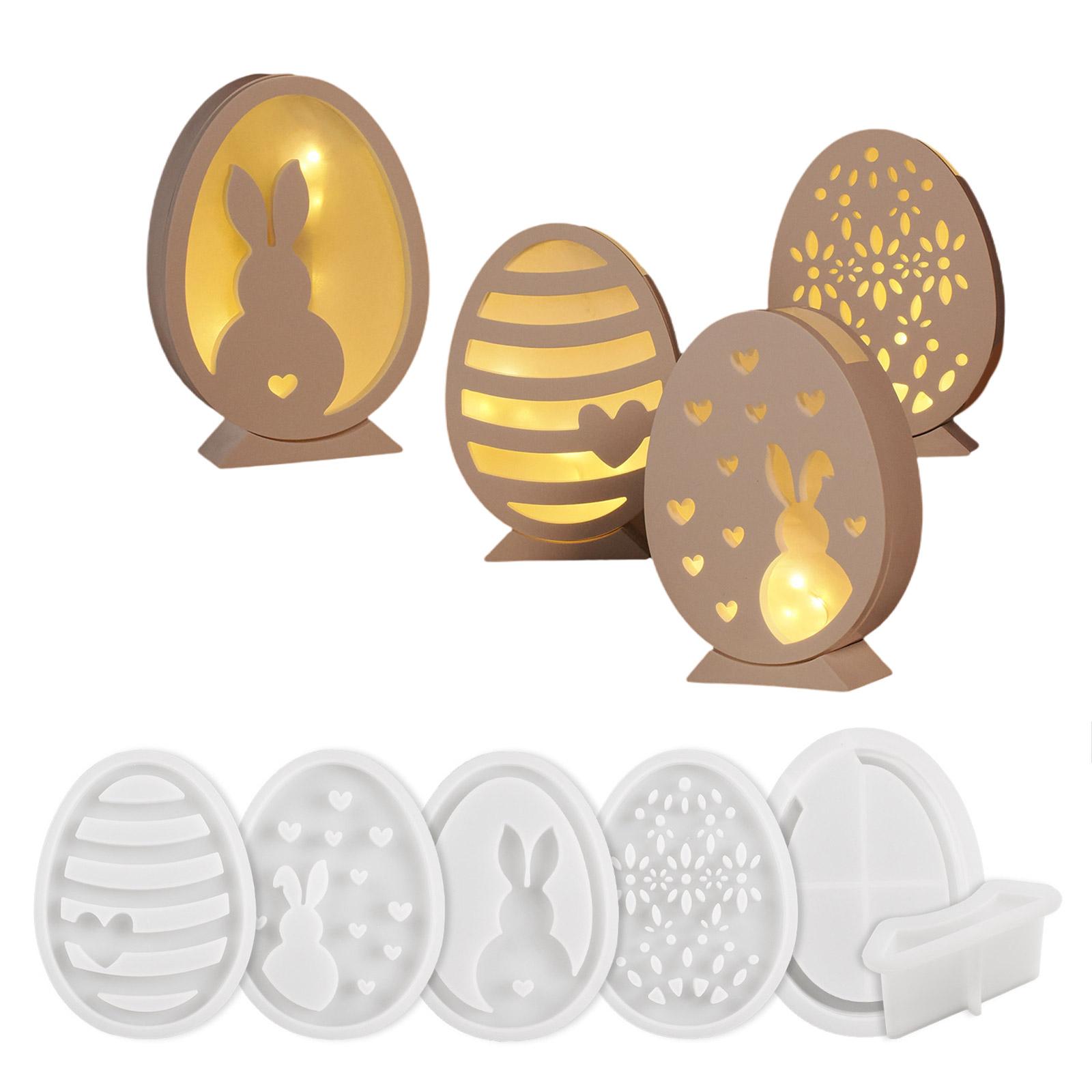 

Набор 3D силиконовых форм для ручного творчества. Силиконовая текстура, идеально подходящая для пасхальных яиц и подсвечников в виде силуэта кролика.